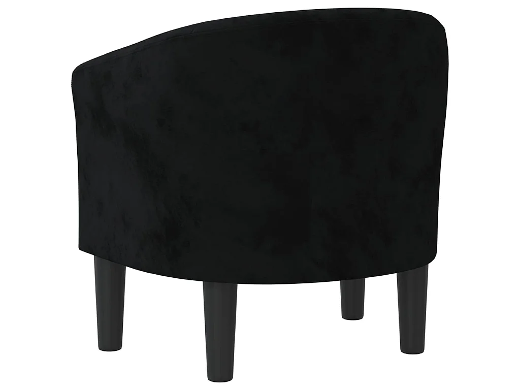 Chaise cabriolet noir velours