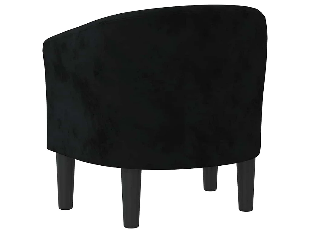 Chaise cabriolet noir velours