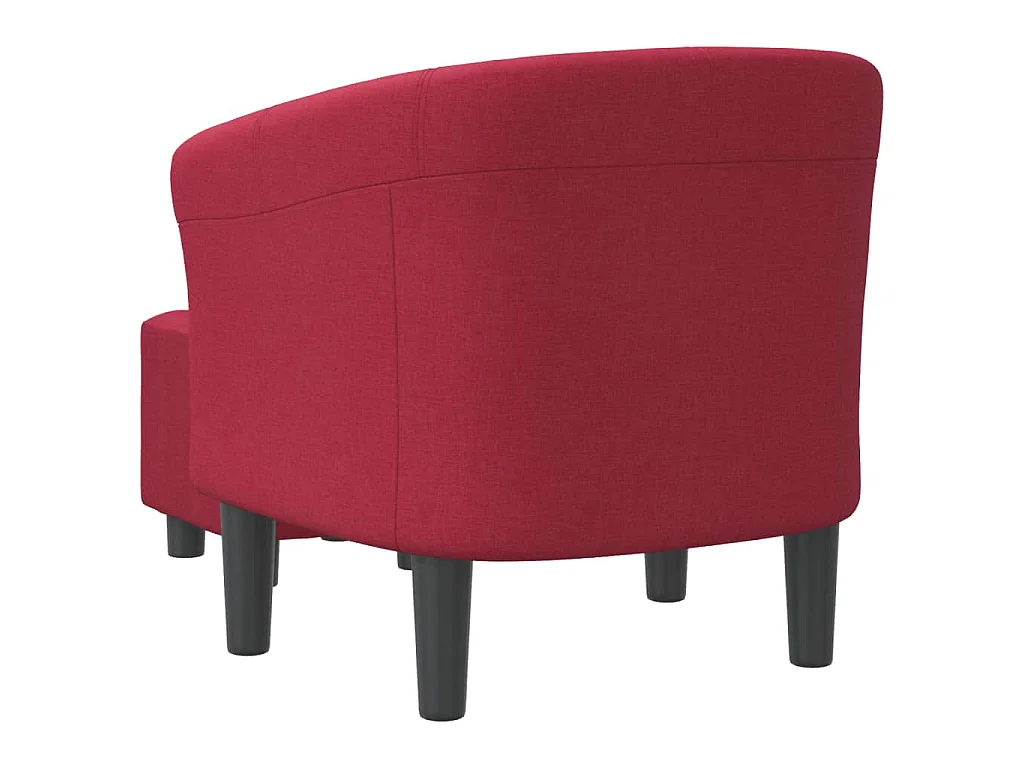 Chaise cabriolet avec repose-pied rouge bordeaux tissu