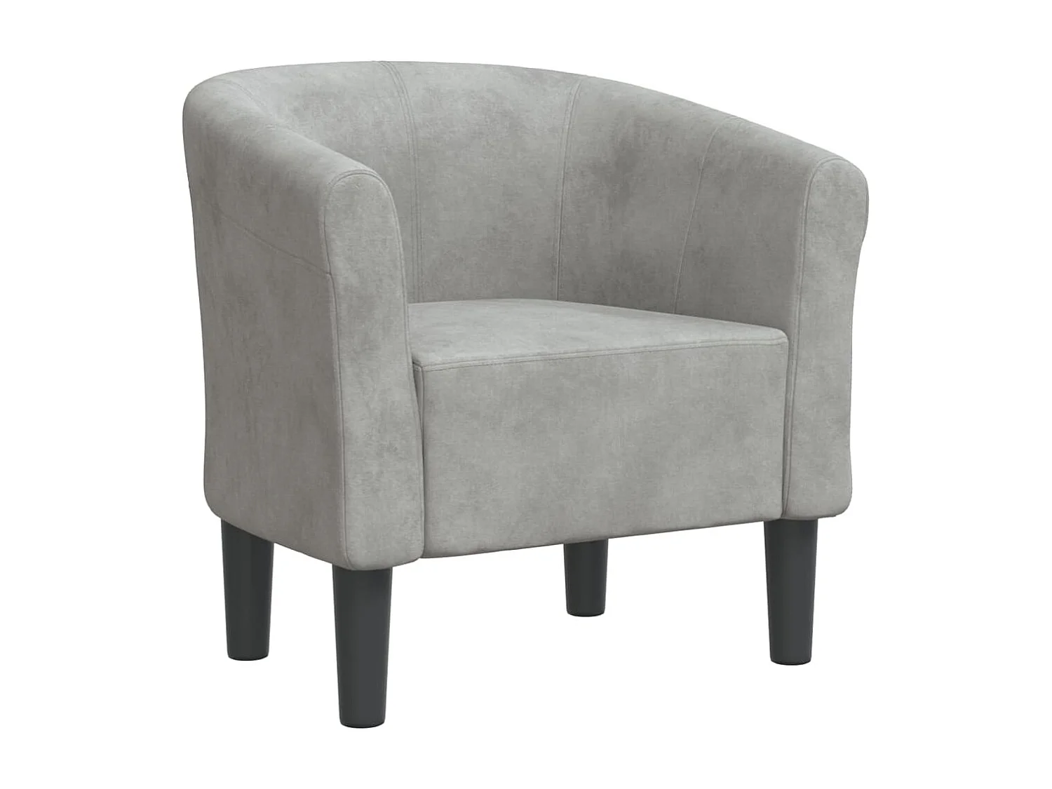 Chaise cabriolet gris clair velours