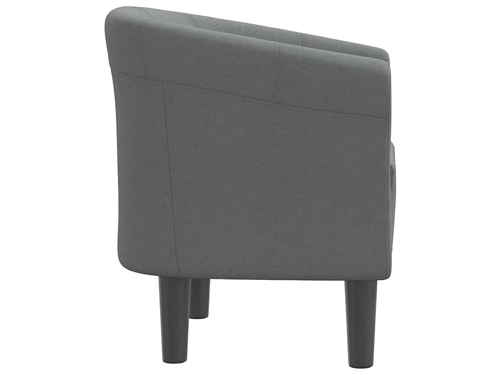 Chaise cabriolet gris foncé tissu