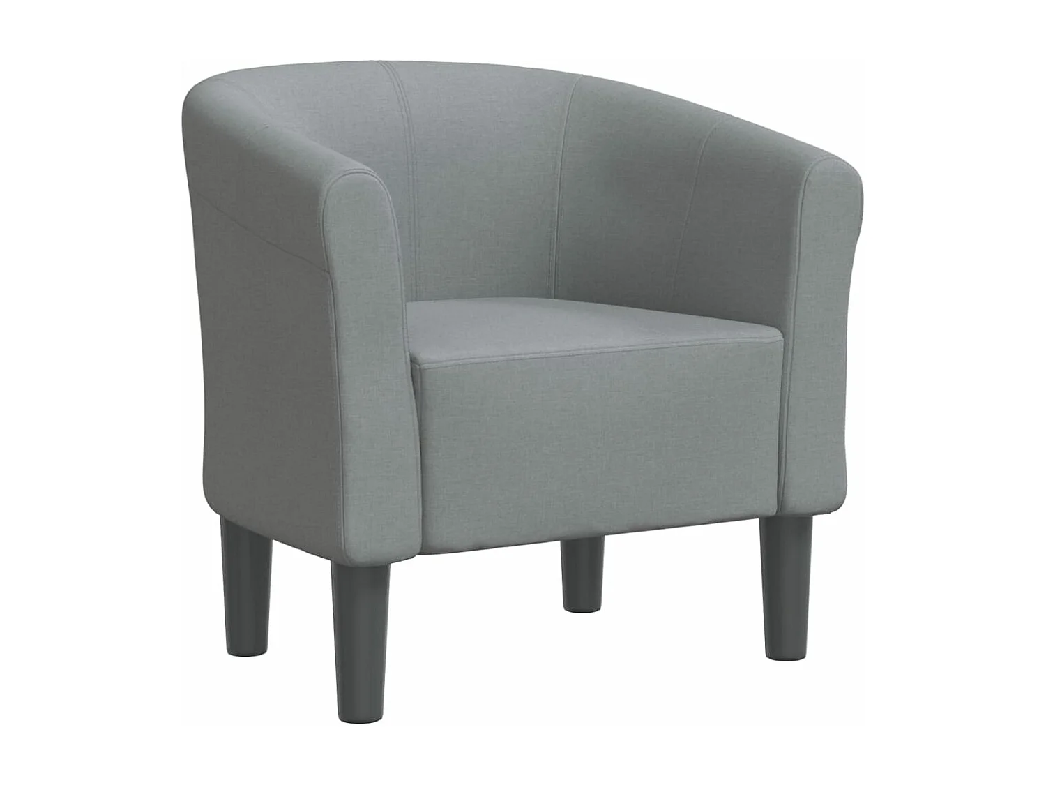 Chaise cabriolet gris clair tissu