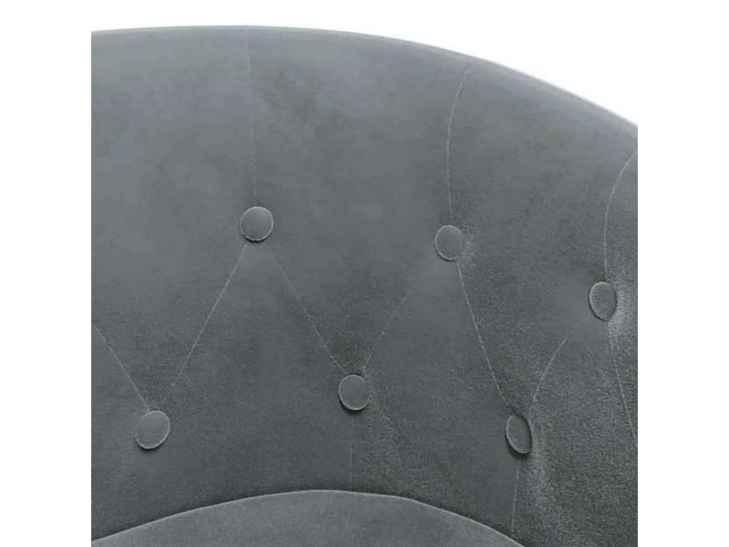 Fauteuil avec repose-pied gris foncé velours