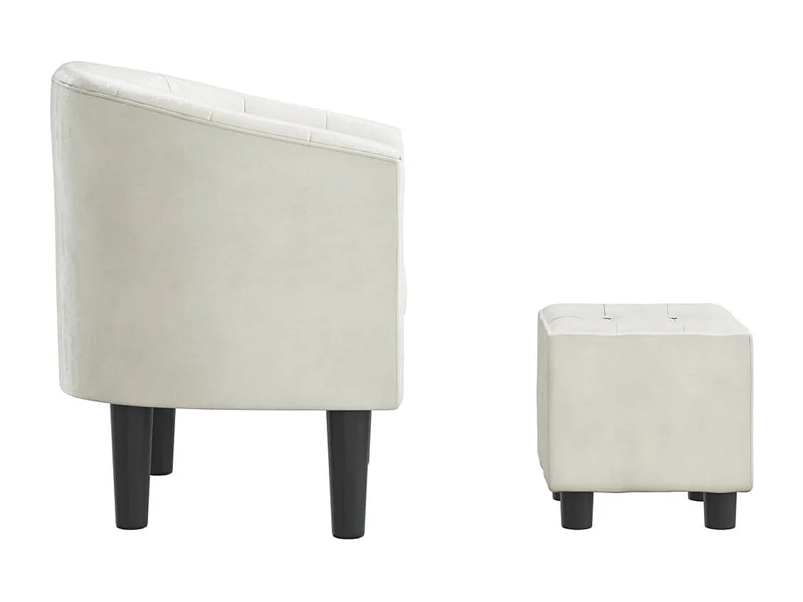 Chaise cabriolet avec repose-pied blanc similicuir