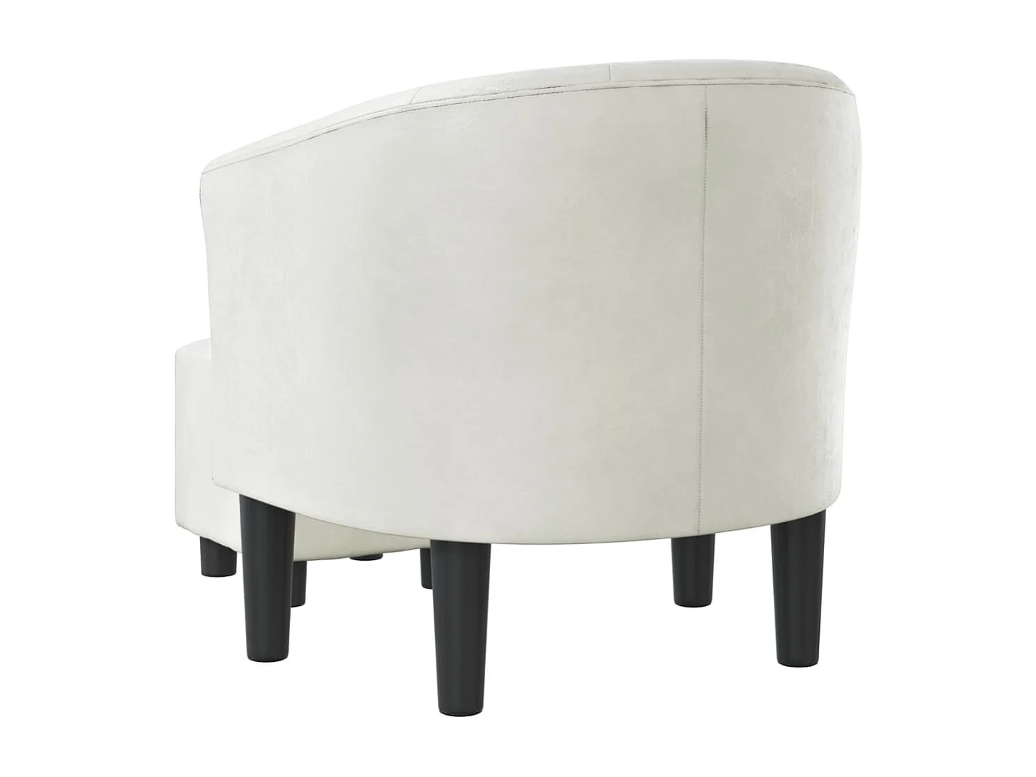 Chaise cabriolet avec repose-pied blanc similicuir