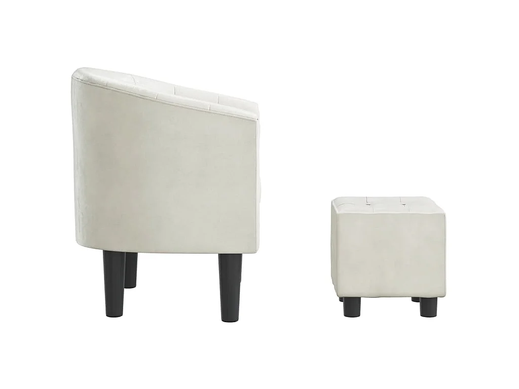 Chaise cabriolet avec repose-pied blanc similicuir