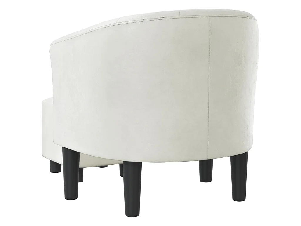 Chaise cabriolet avec repose-pied blanc similicuir