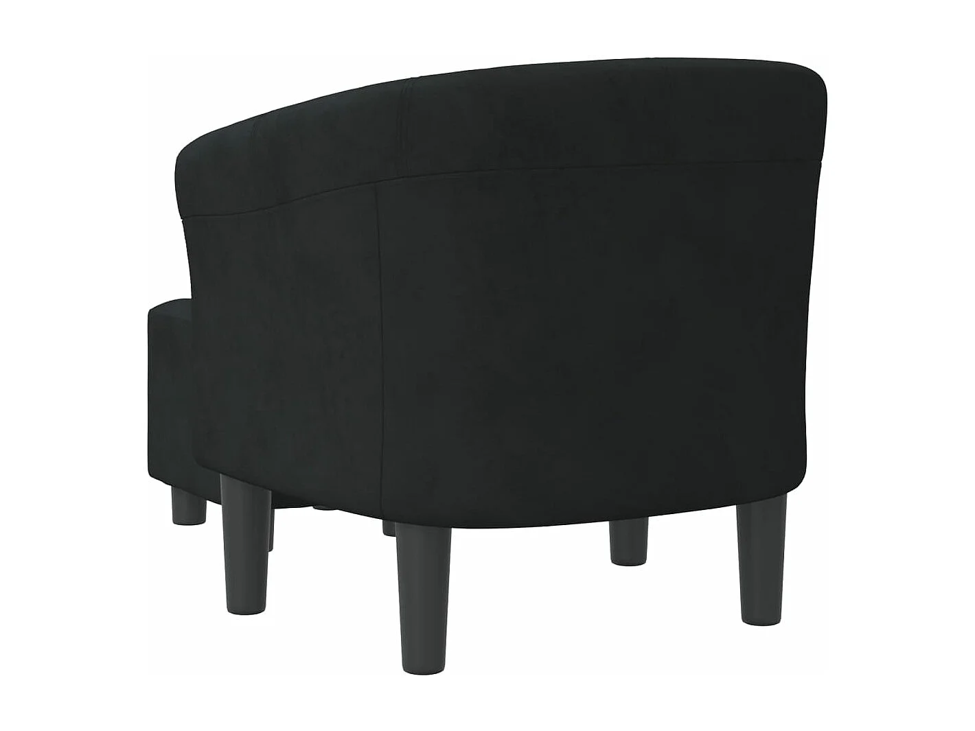 Chaise cabriolet avec repose-pied noir velours