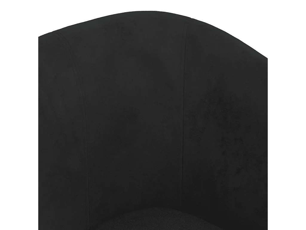 Chaise cabriolet avec repose-pied noir velours