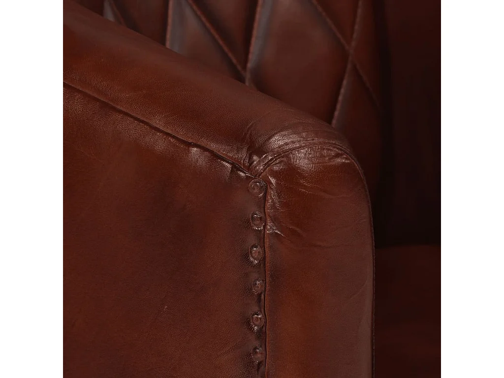 Clubsessel Braun Echtleder