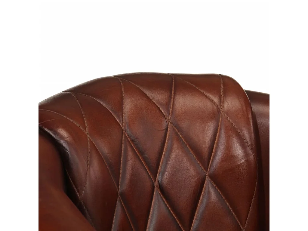 Clubsessel Braun Echtleder