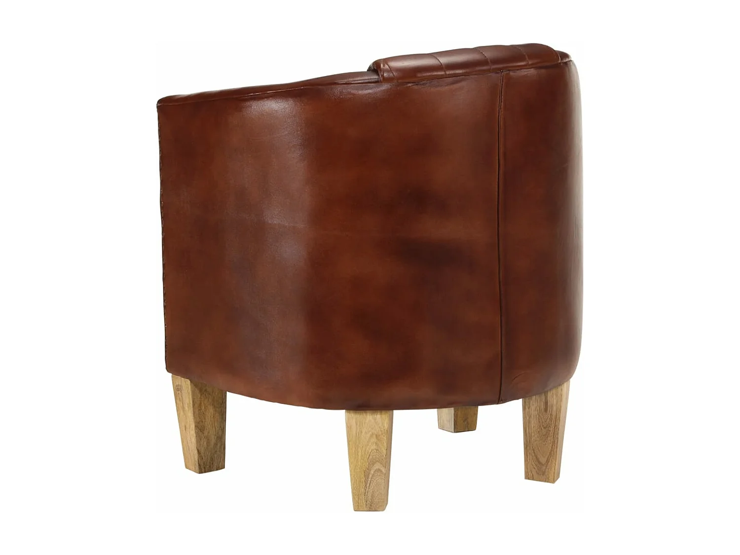 Chaise cabriolet marron cuir véritable