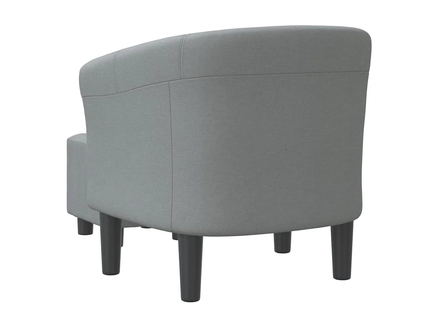 Chaise cabriolet avec repose-pied gris clair tissu