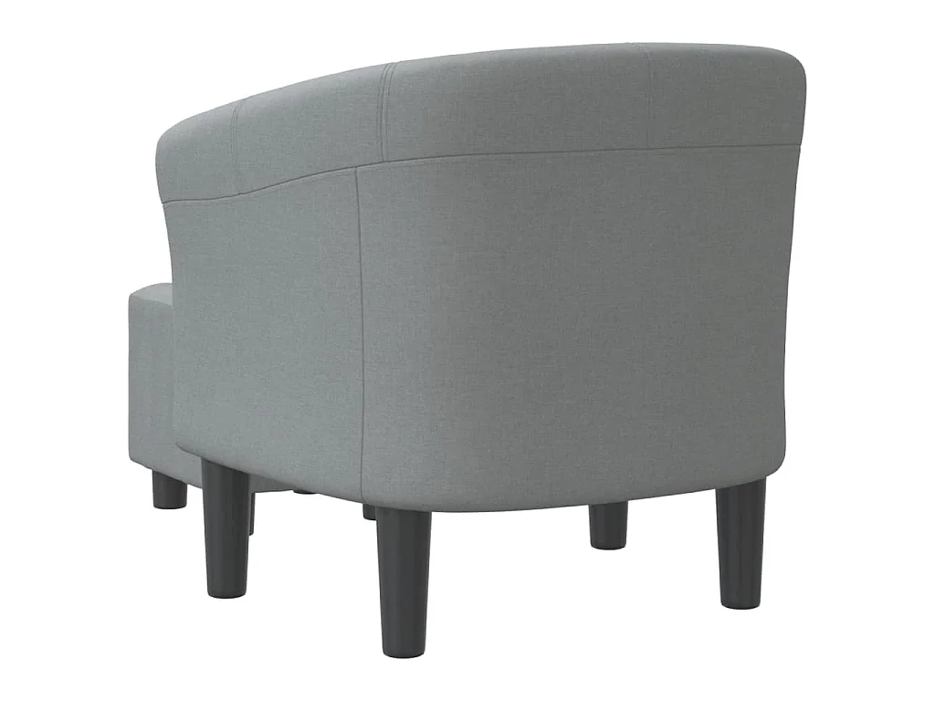 Chaise cabriolet avec repose-pied gris clair tissu