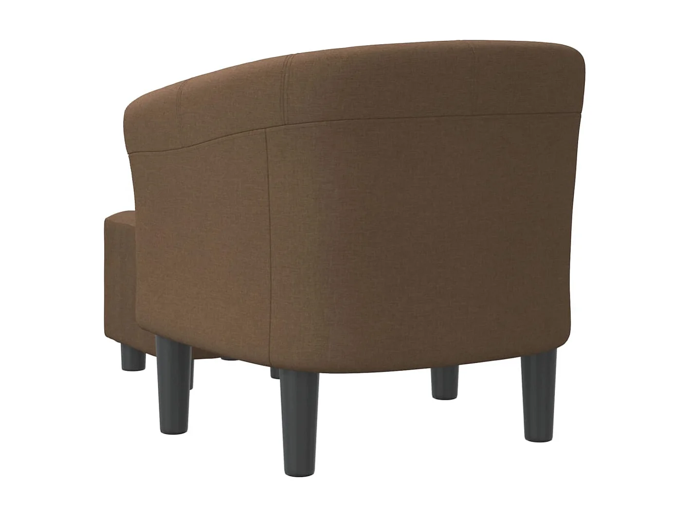 Sillón con taburete tela marrón