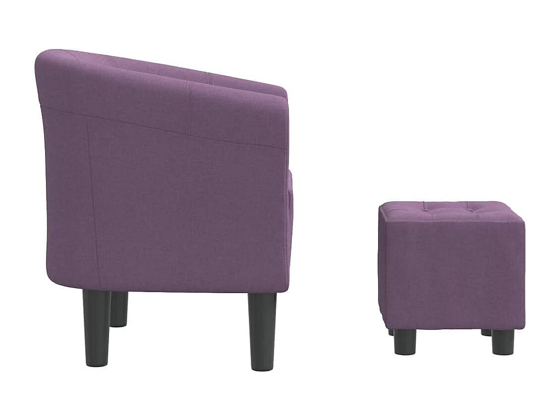 Chaise cabriolet avec repose-pied violet tissu