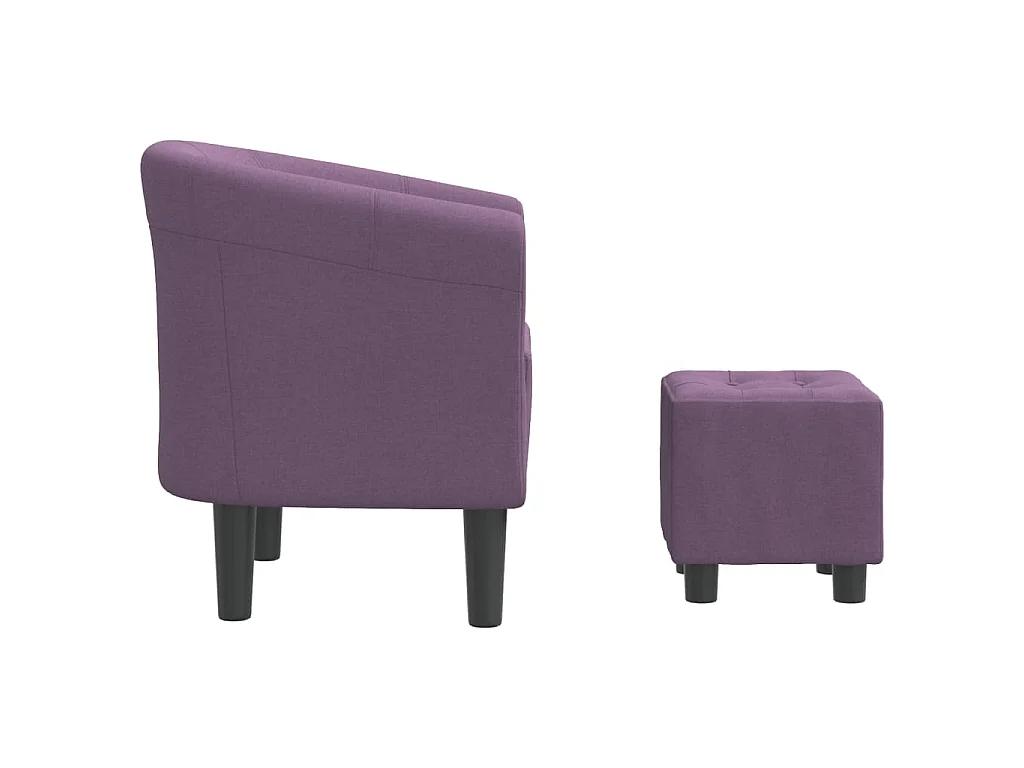 Chaise cabriolet avec repose-pied violet tissu