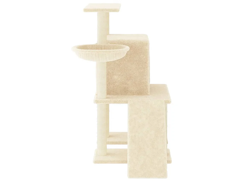 Kratzbaum mit Sisal-Kratzsäulen Creme 96,5 cm