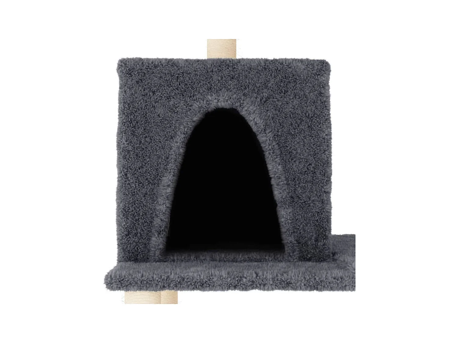 Árvore p/ gatos c/ postes arranhadores sisal 167cm cinza-escuro