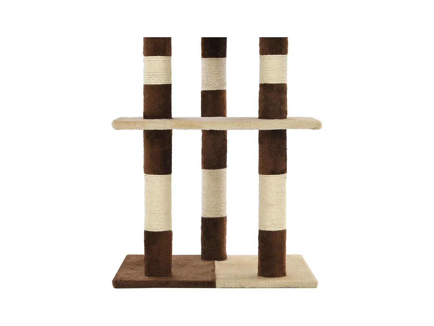 Árvore para gatos com arranhadores sisal 127 cm bege/castanho