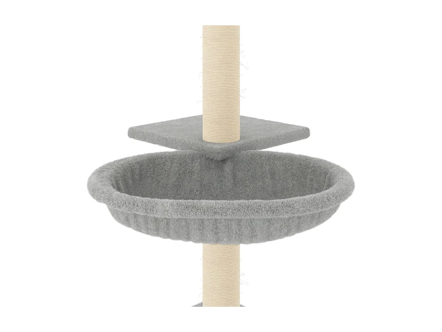 Albero per Gatti con Tiragraffi in Sisal Grigio Chiaro 72 cm
