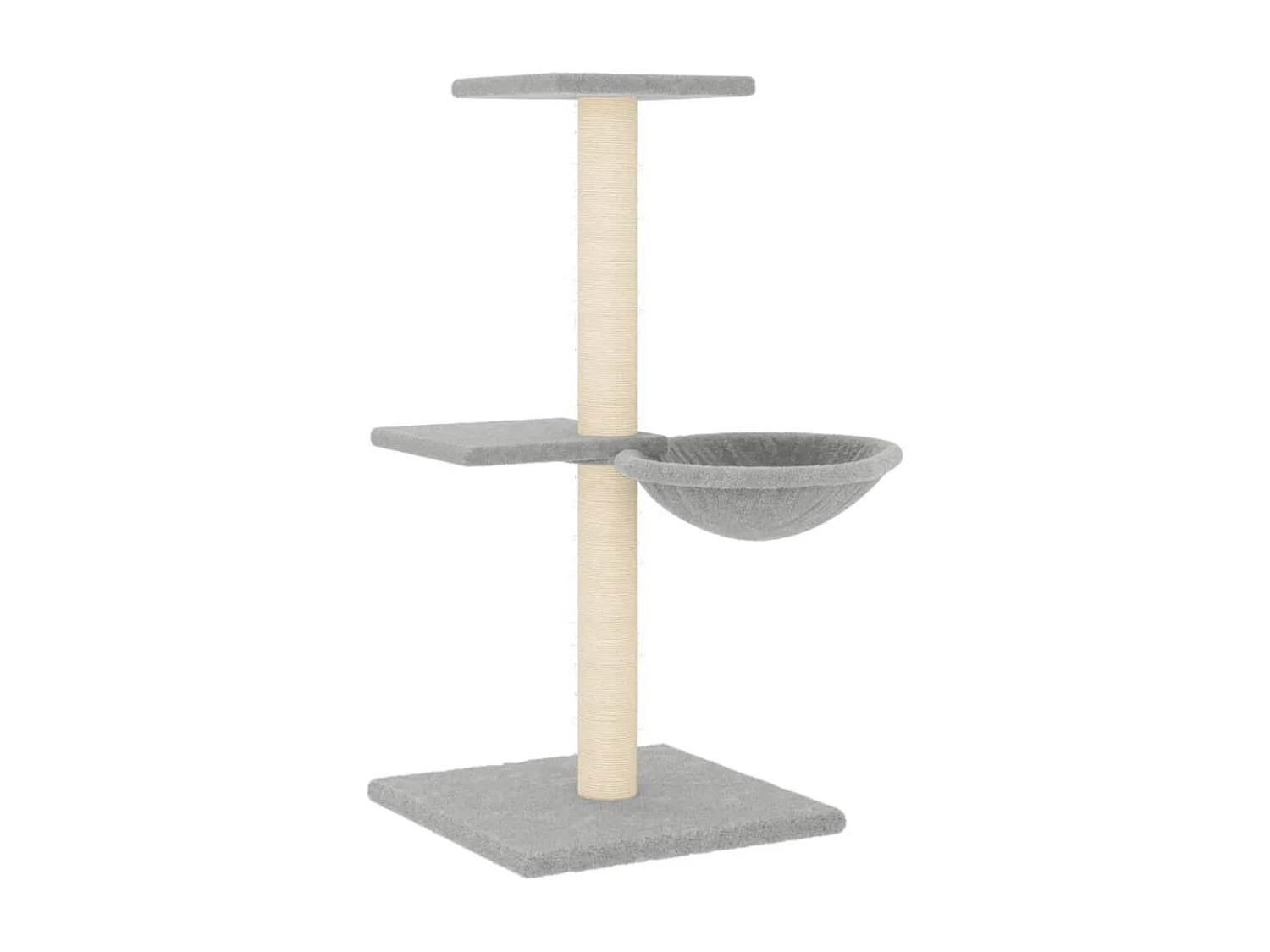 Arbre à chat avec griffoirs en sisal gris clair 72 cm