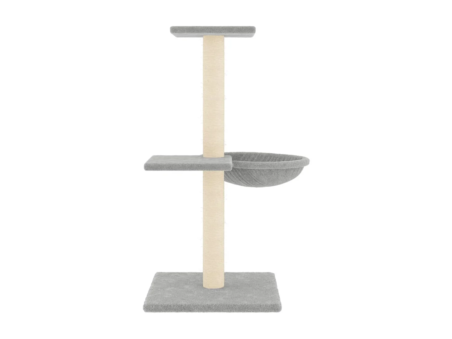Arbre à chat avec griffoirs en sisal gris clair 72 cm