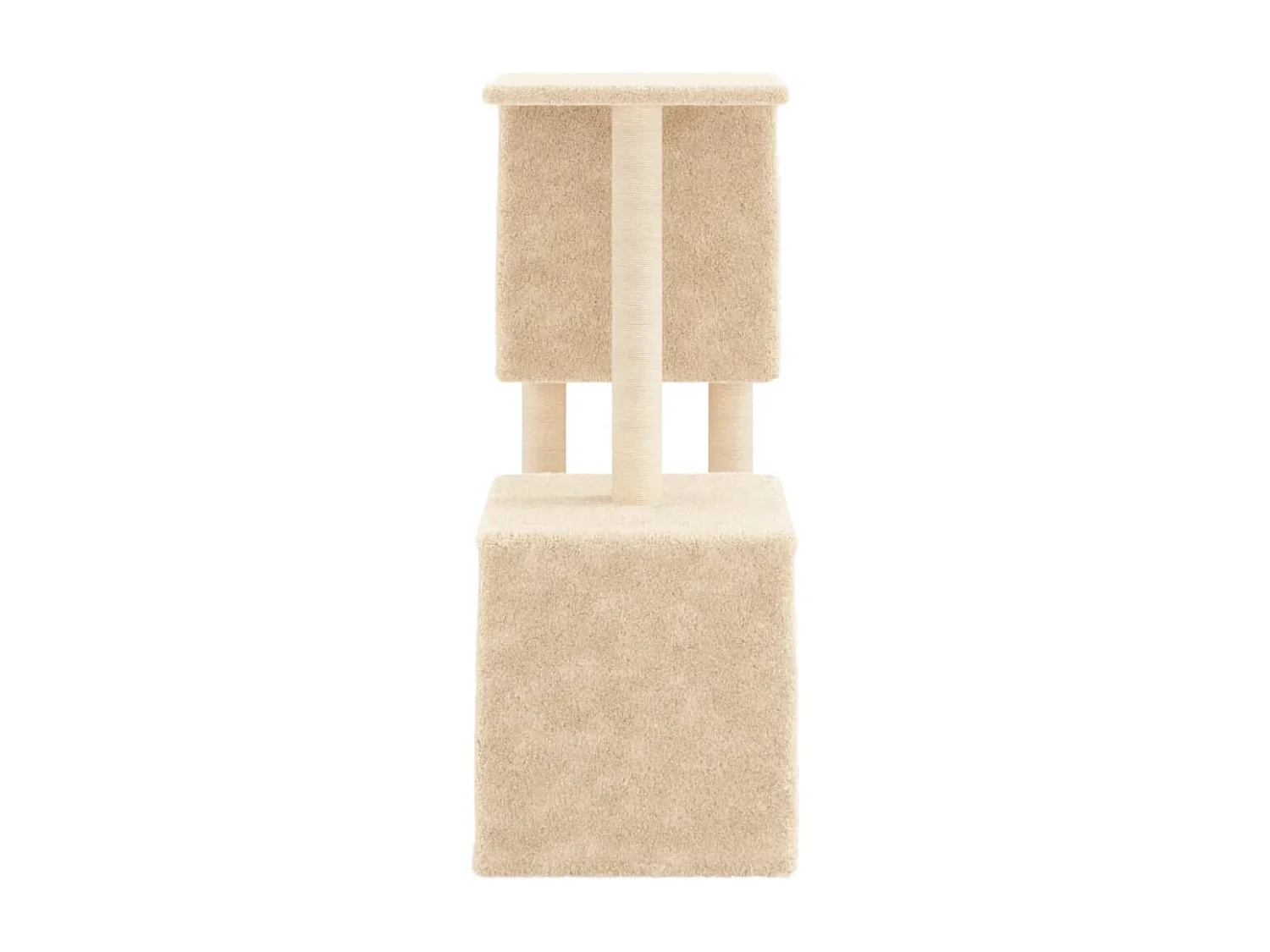 Árvore para gatos c/ postes arranhadores sisal 86 cm cor creme