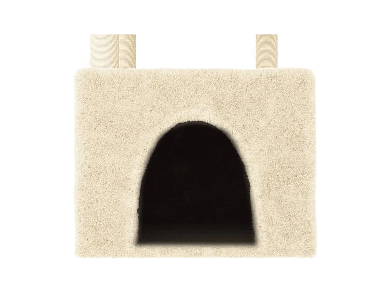 Árvore para gatos c/ postes arranhadores sisal 109,5 cm creme