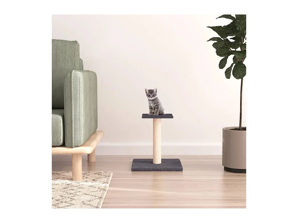 Krabpaal met platform 38 cm donkergrijs