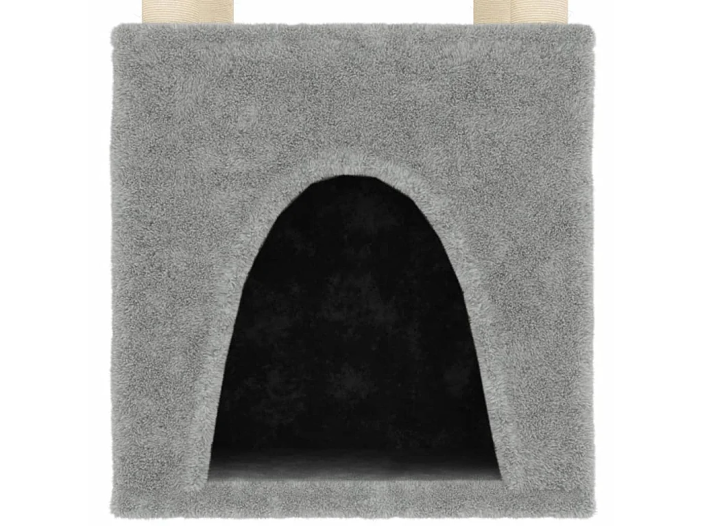 Arbre à chat avec griffoirs en sisal gris clair 147 cm