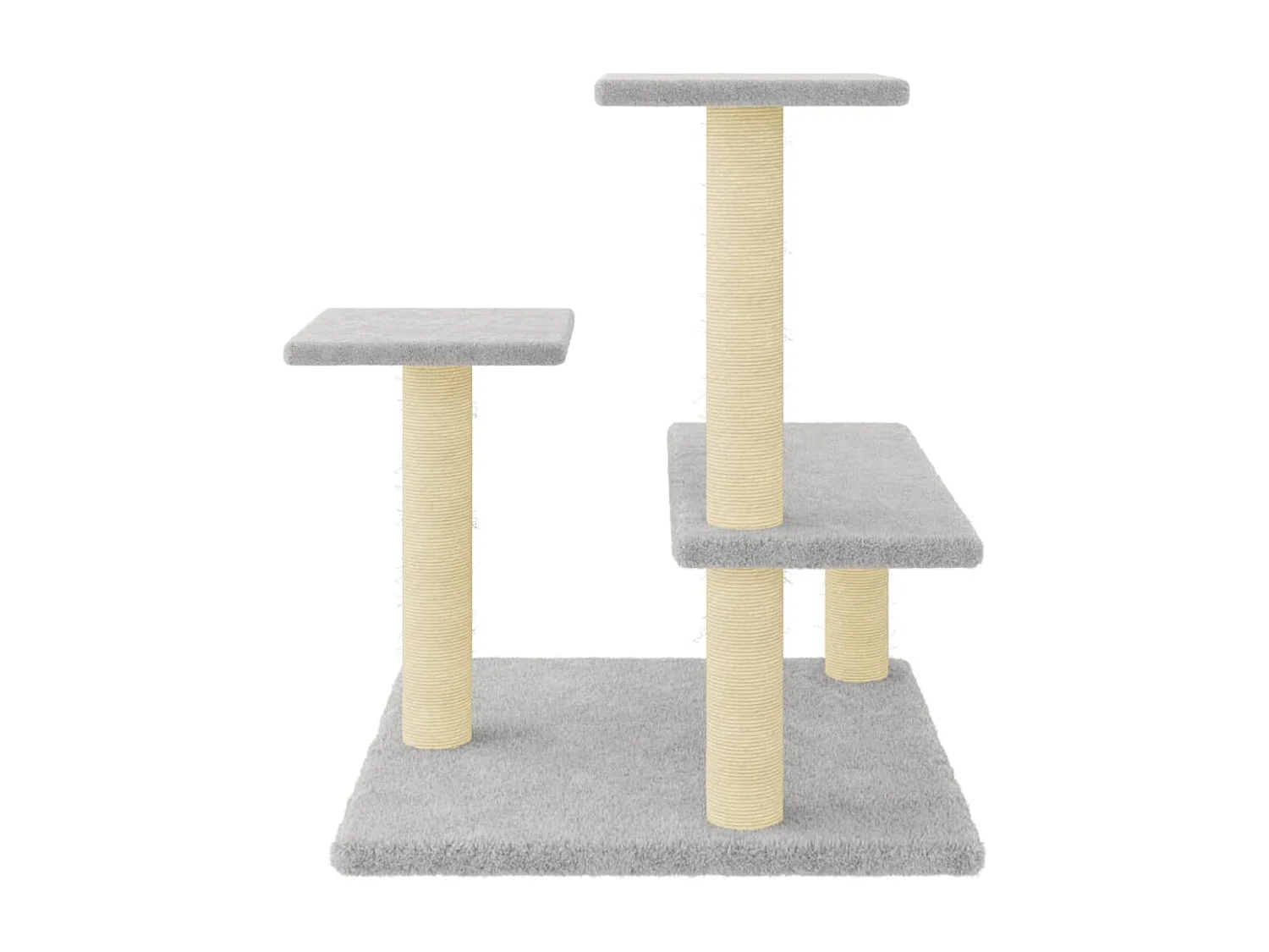 Arbre à chat avec griffoirs en sisal gris clair 61 cm