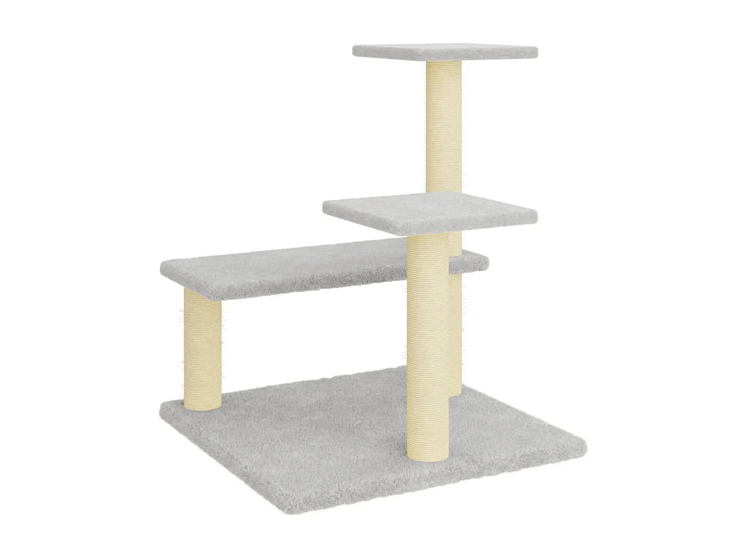 Arbre à chat avec griffoirs en sisal gris clair 61 cm