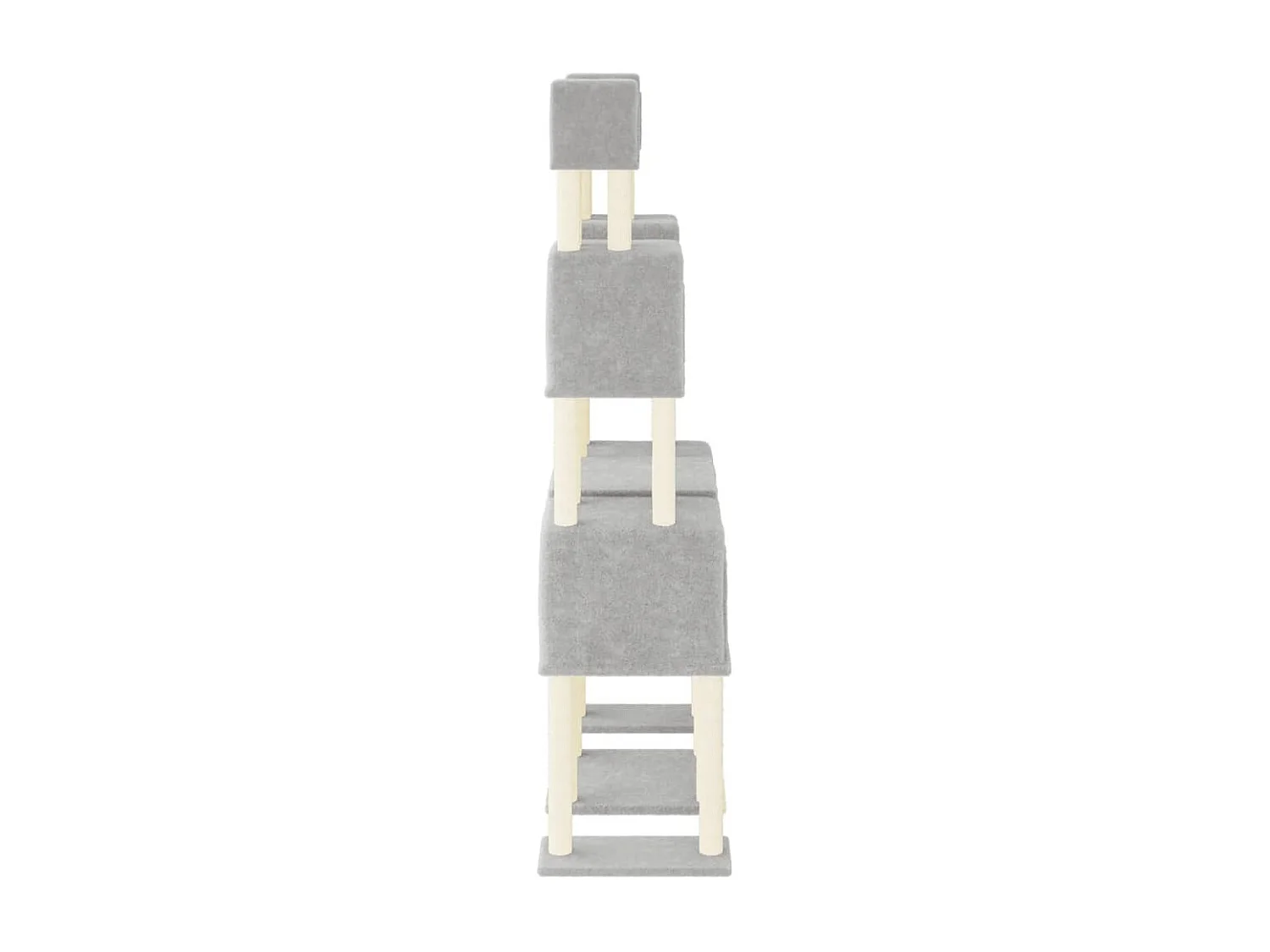Arbre à chat avec griffoirs en sisal Gris clair 199 cm