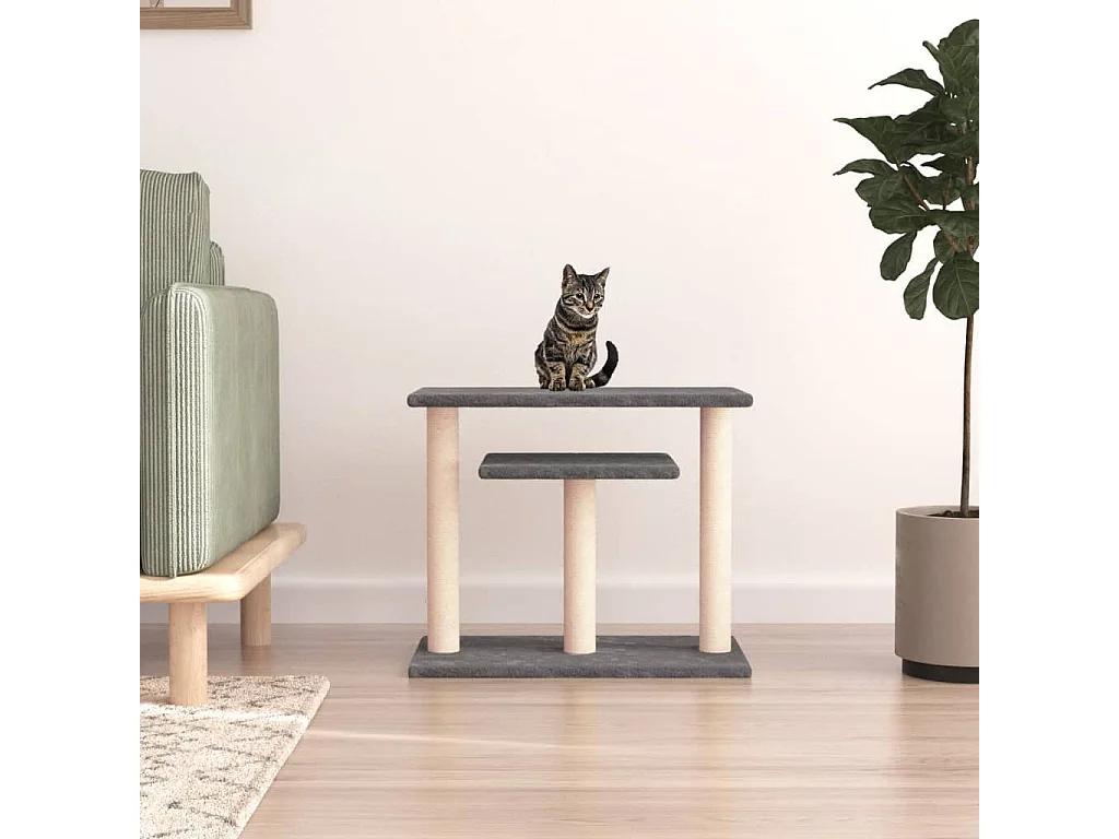 Arbres à chat avec plates-formes gris foncé 62,5 cm