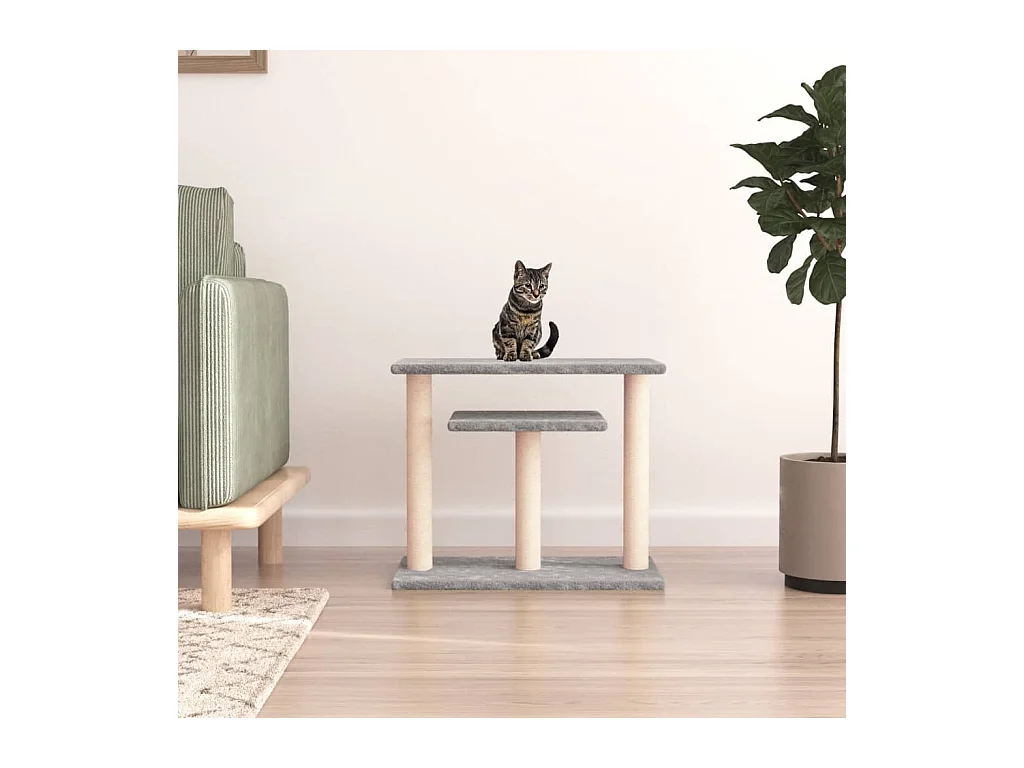 Arbres à chat avec plates-formes gris clair 62,5 cm