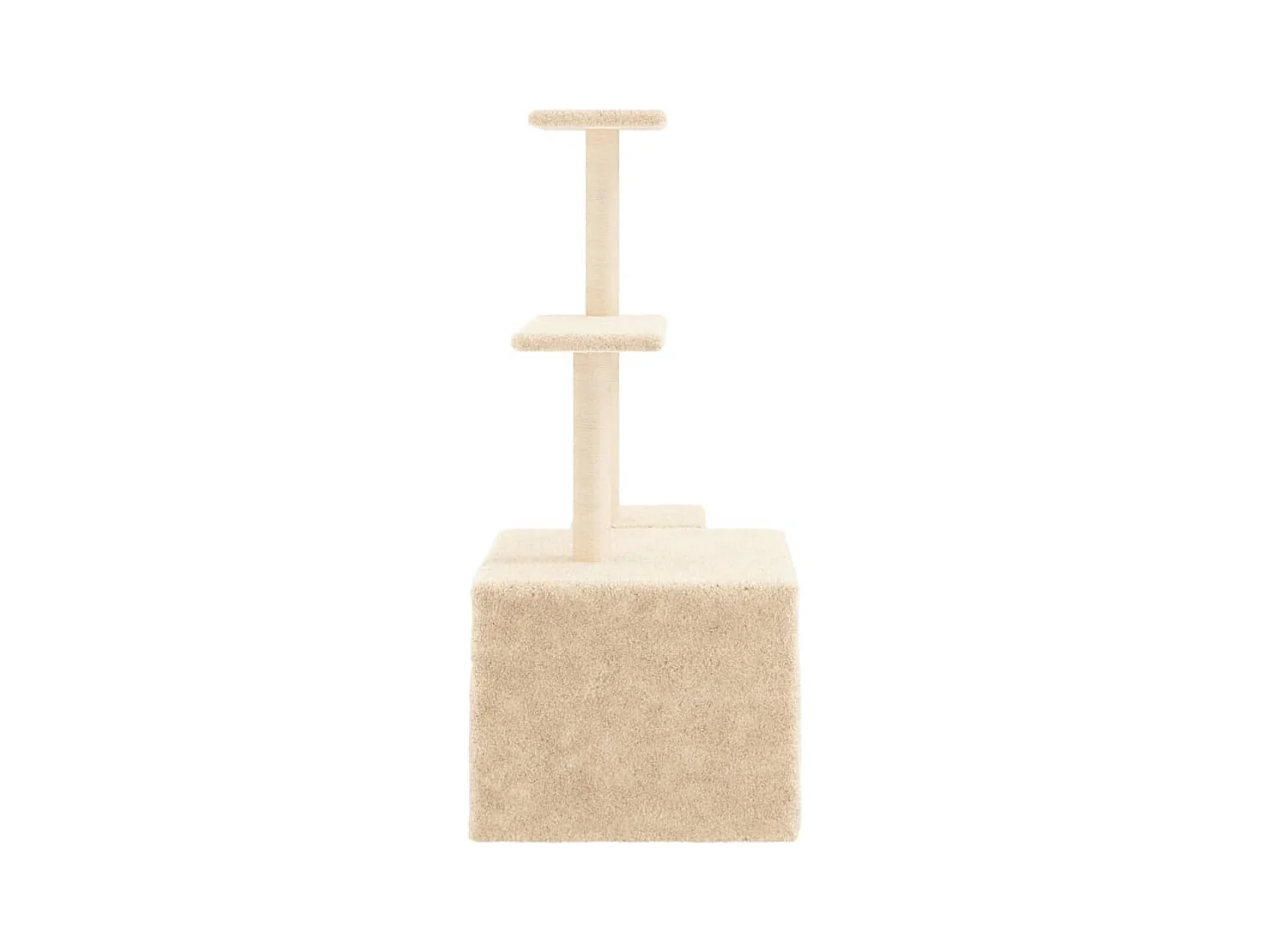 Árvore para gatos c/ postes arranhadores sisal 110 cm cor creme
