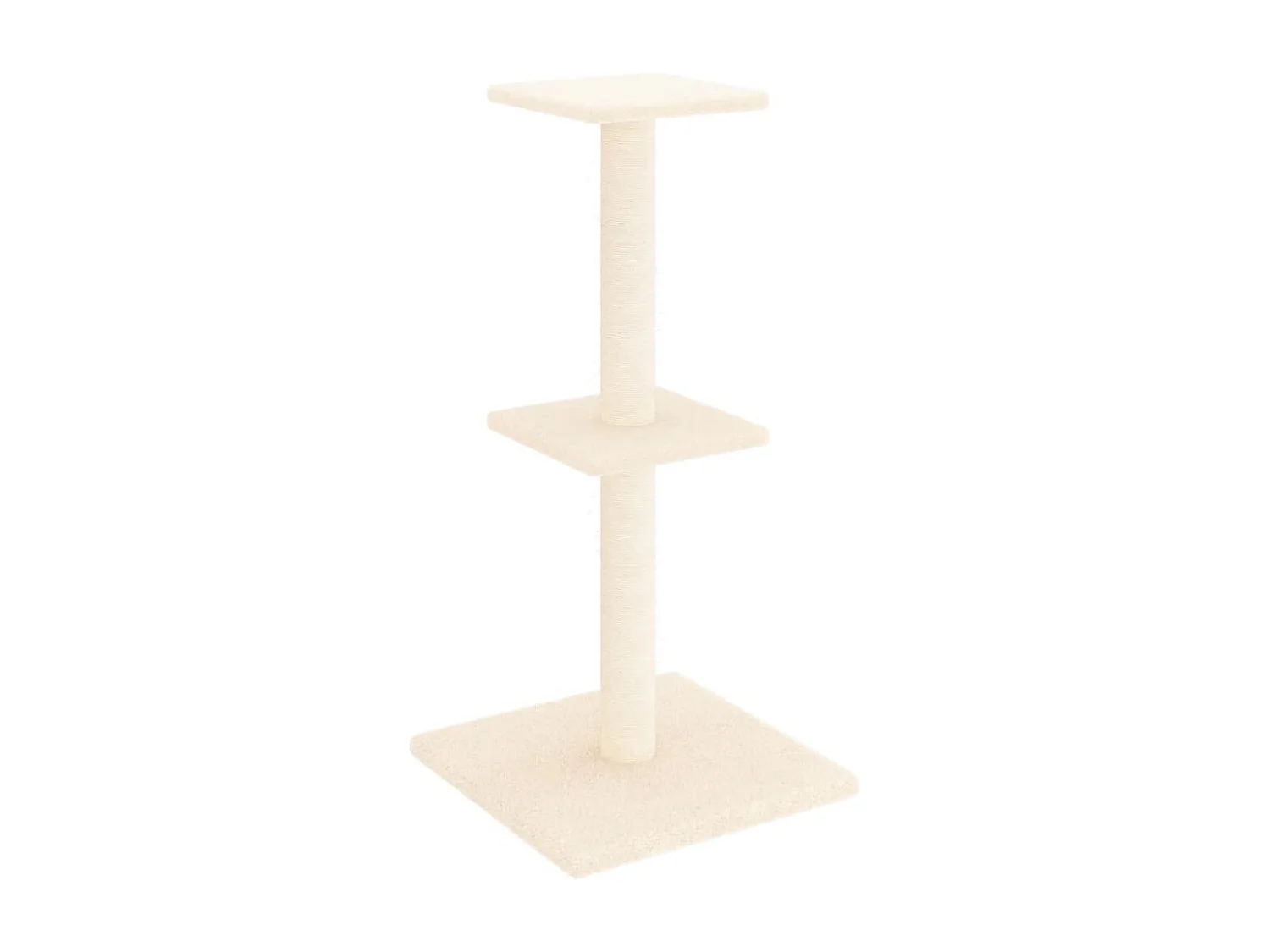 Kratzbaum mit Sisal-Kratzsäulen Creme 73 cm