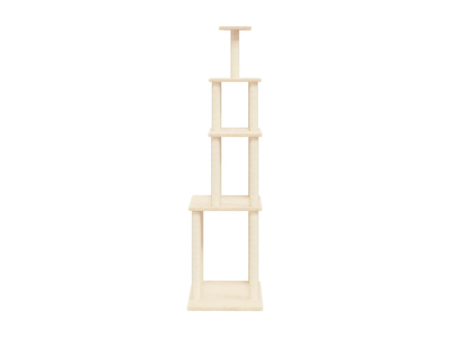 Arbre à chat avec griffoirs en sisal crème 183 cm