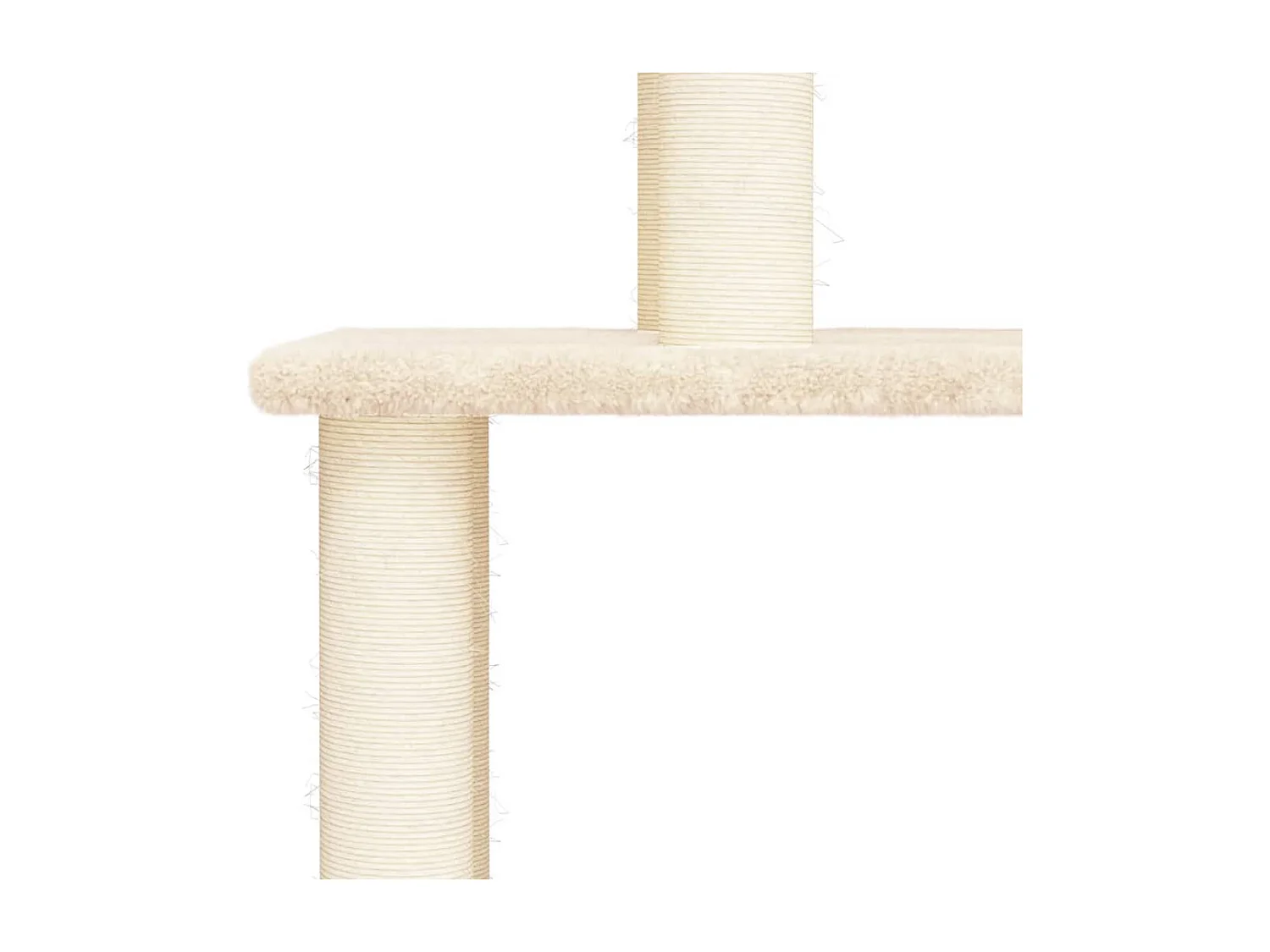 Arbre à chat avec griffoirs en sisal crème 183 cm