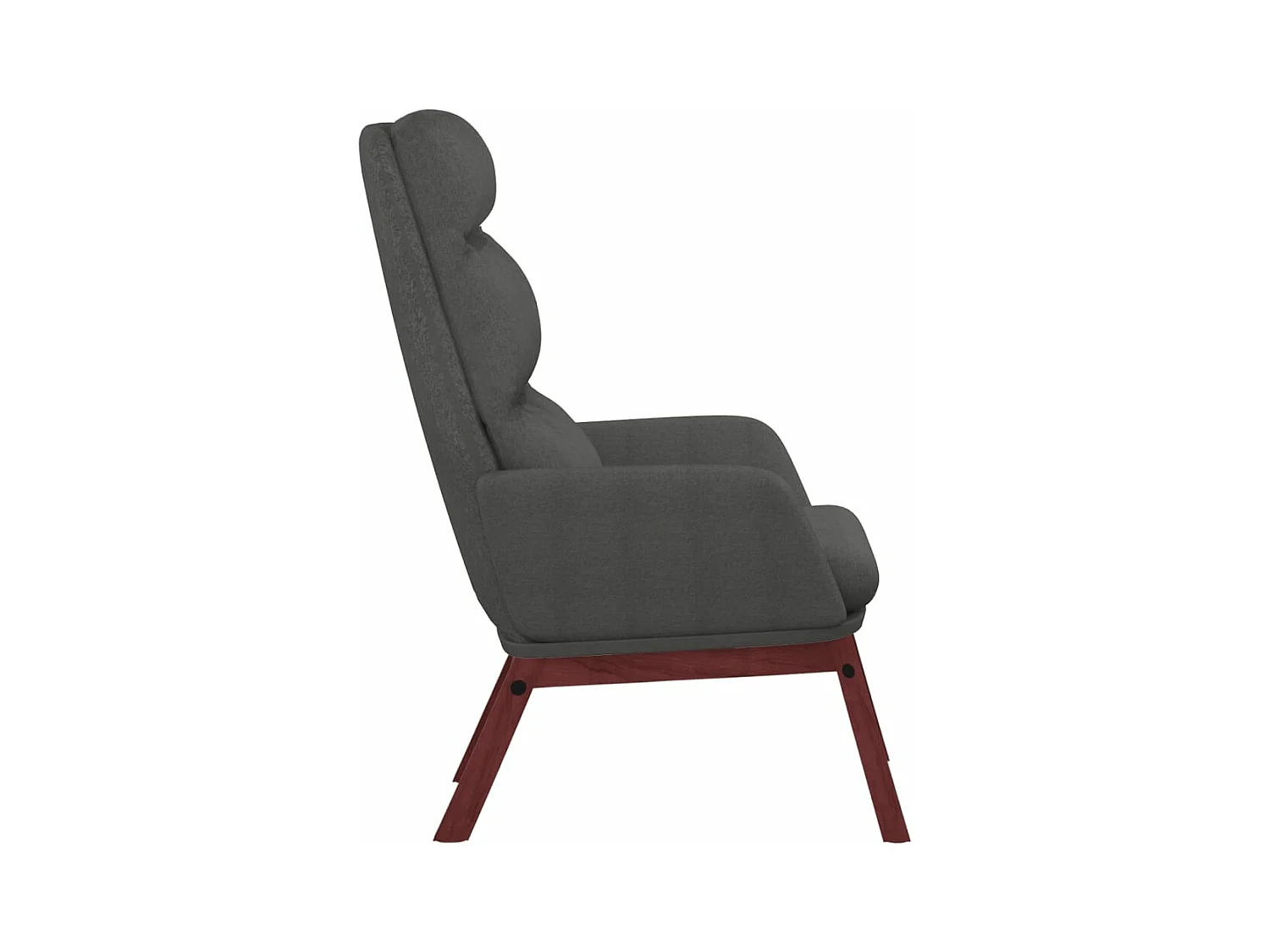 Chaise de relaxation Gris foncé Tissu