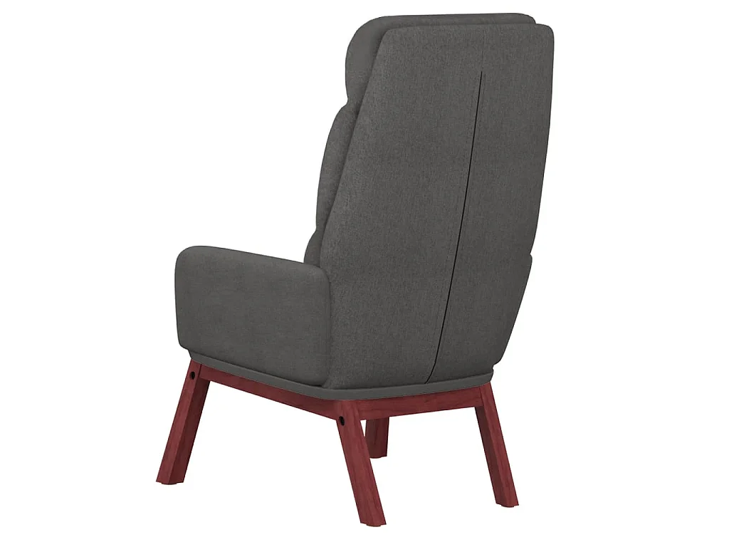 Sillón de relax de tela gris oscuro
