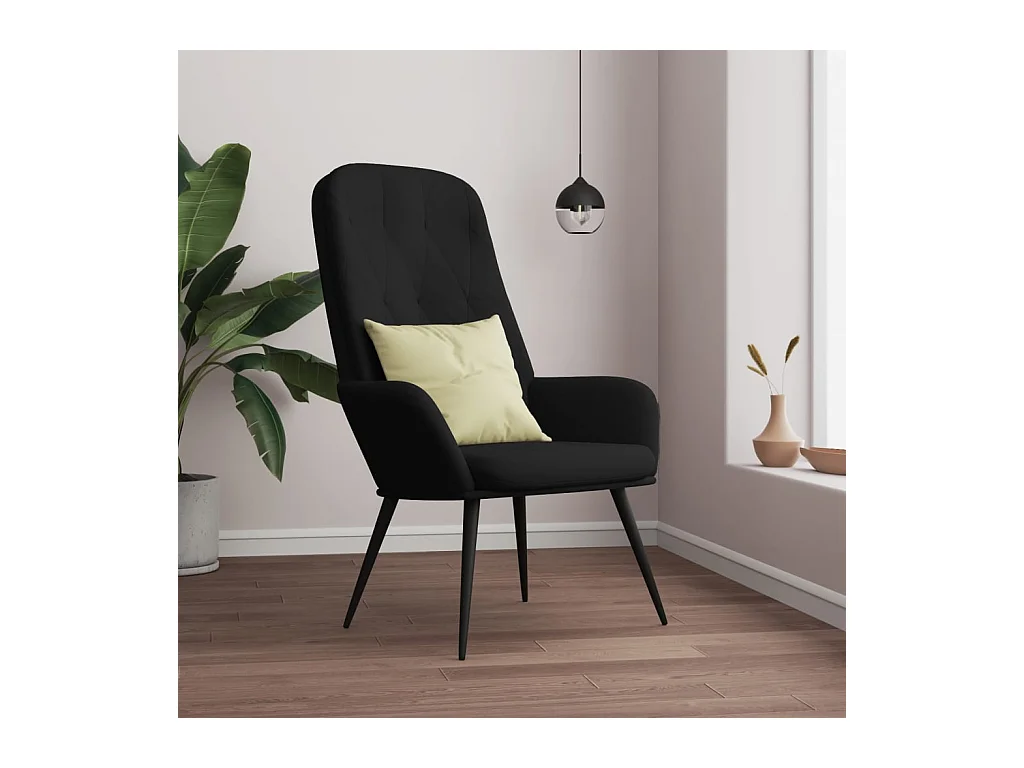 Chaise de relaxation Noir Velours
