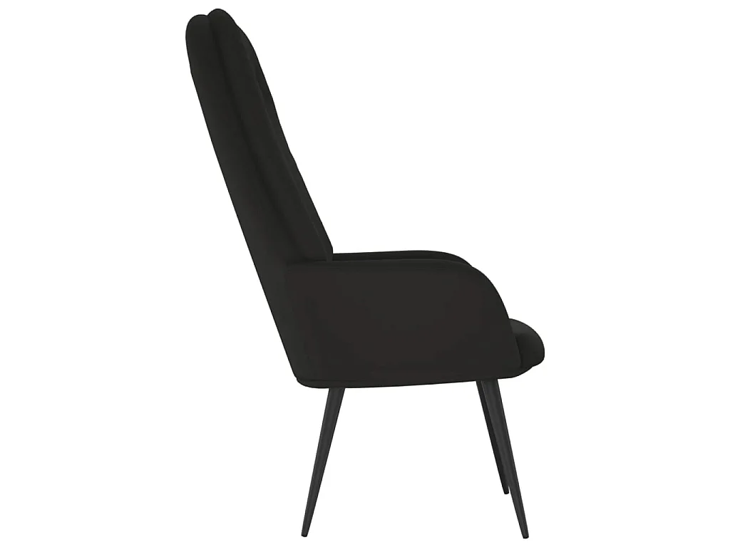 Chaise de relaxation Noir Velours