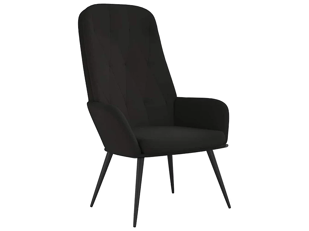 Chaise de relaxation Noir Velours