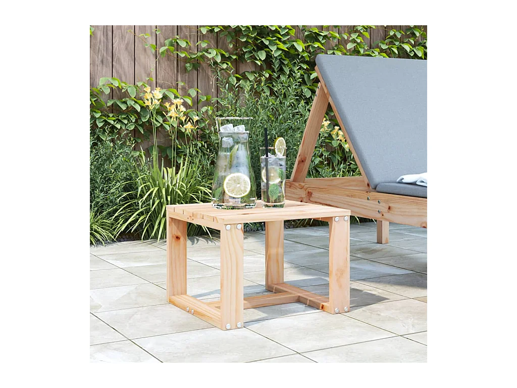 Table d'appoint de jardin 40x38x28,5 cm bois massif de pin