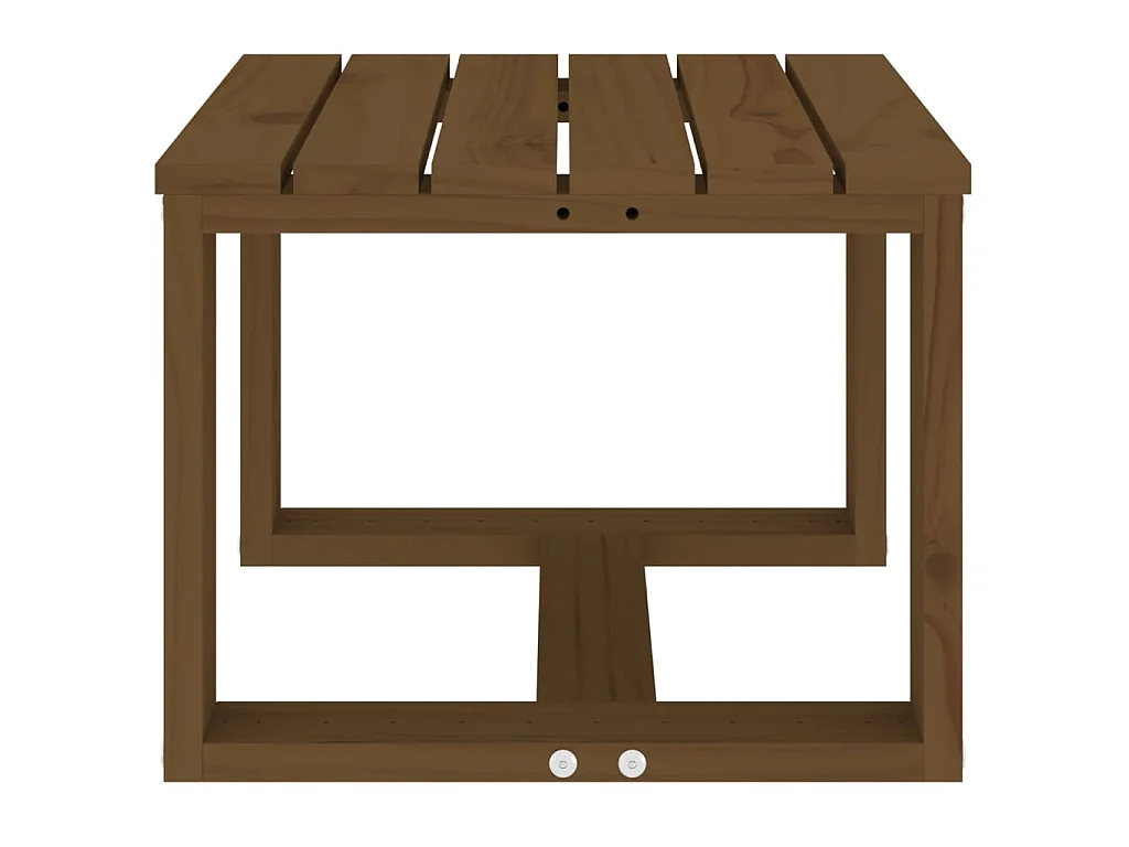 Table d'appoint jardin marron miel 40x38x28,5cm bois massif pin
