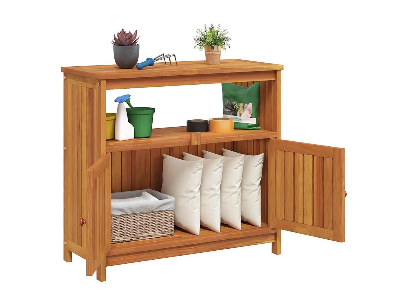 Garten-Konsolentisch 80x35x75 cm Massivholz Akazie