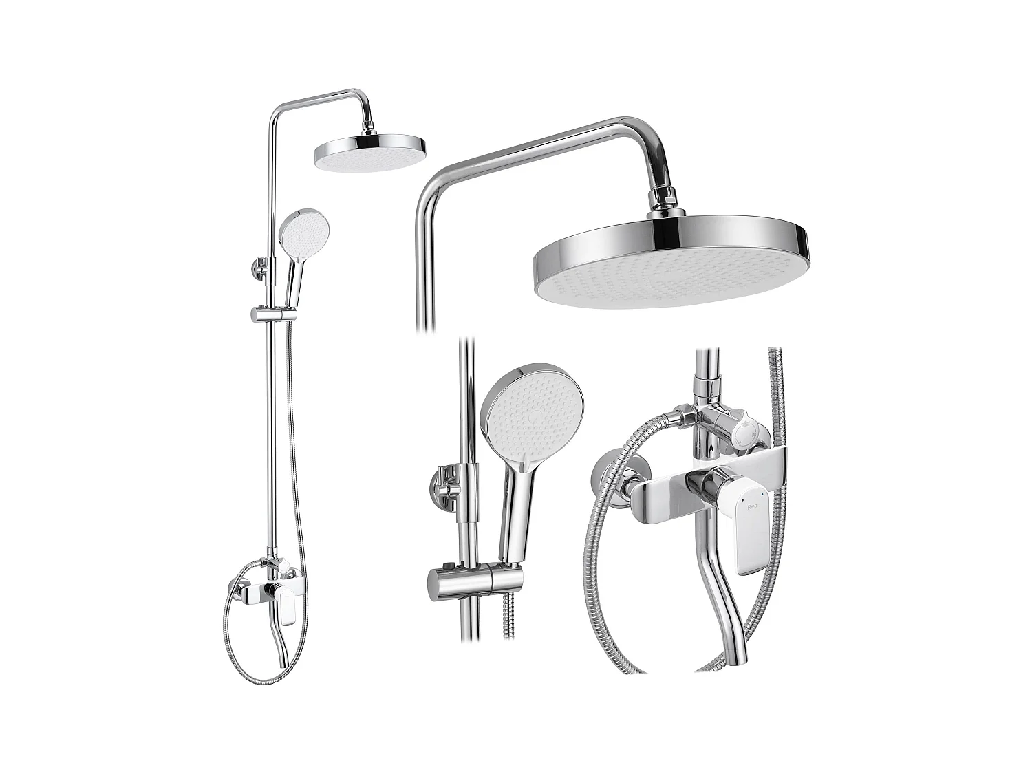 Kit De Douche Rea My1805-77Cw Bloom White/Chrome