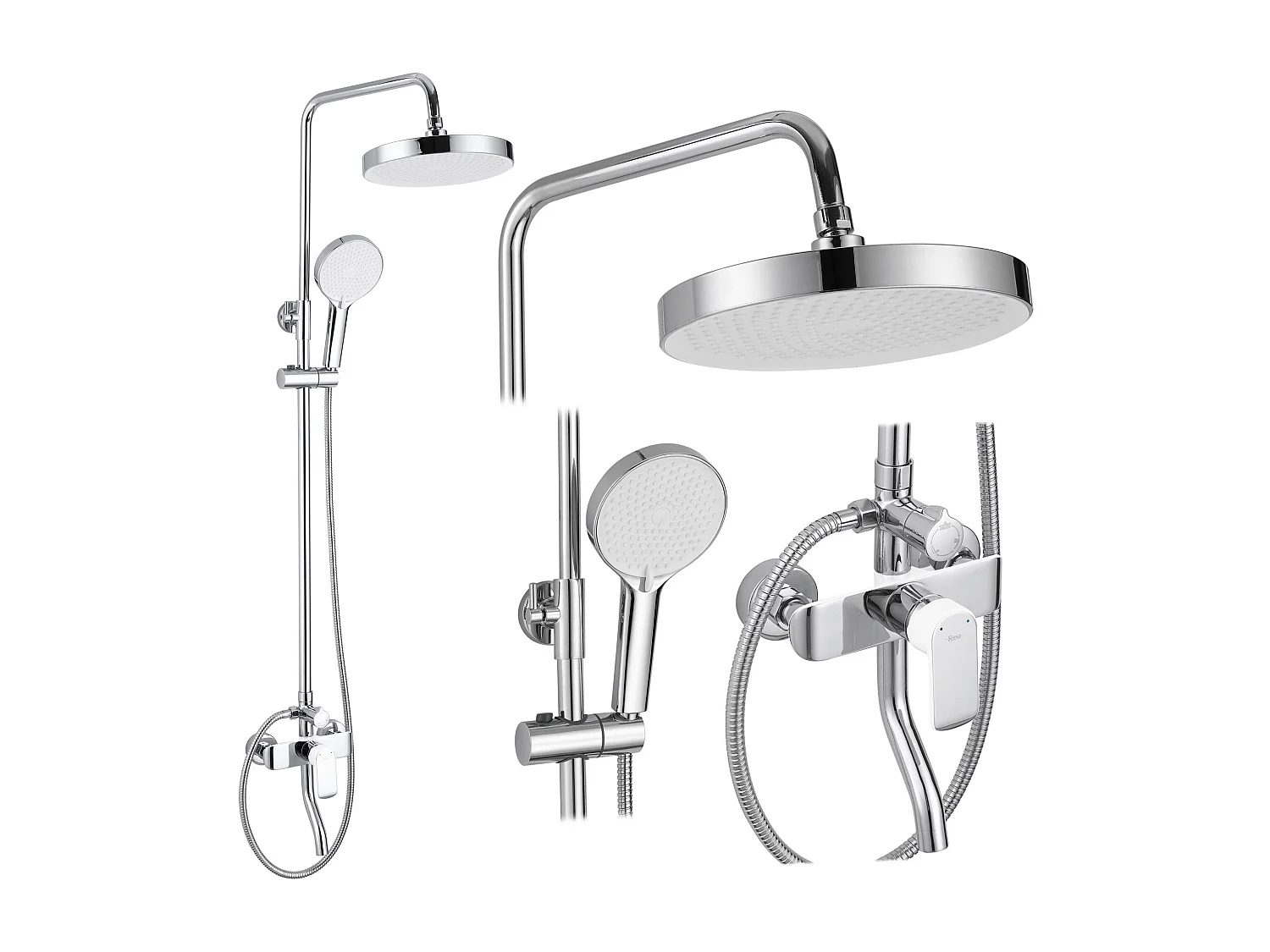 Kit De Douche Rea My1805-77Cw Bloom White/Chrome
